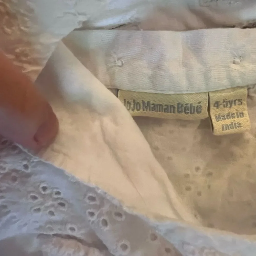 JoJo Maman Bebe White Eyelet Kids Blouse